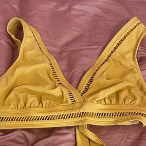 Time and Tru Yellow Bikini Top
